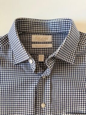 Roundtree & Yorke Gold Label Non-Iron EZ Wash Gingham Men's Dress Shirt 15.5/34